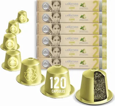 Produktbild von JASMIN 120 Teekapseln |Aluminiumkapsel | Teekapseln für Nespresso®³ Kapselmaschinen | La Natura Lifestyle
