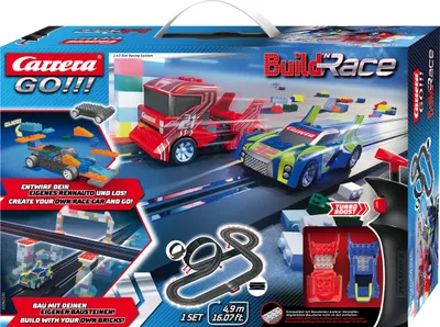 Produktbild von Carrera Build 'n Race - Racing Set 4.9m lang, Autorennbahn