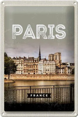Produktbild von Blechschild Reise 20x30cm Paris Frankreich Architektur