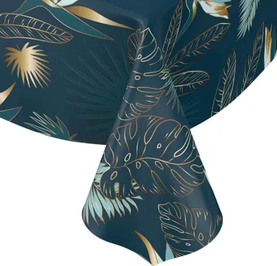 Produktbild von Tischdecke Wachstuch Blumen Grün Robust Wasserabweisend Breite 140 cm Länge 100 cm