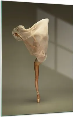 Produktbild von Bilder auf glas - Einteilig - Ballerina Figur Tanzen - 50x70cm - Glasbilder - Wandbilder - Bilder - zum Aufhängen bereit - Wanddekoration aus Glas - Glas Bilder - Wandbild auf Glas - GPA50x70-4715
