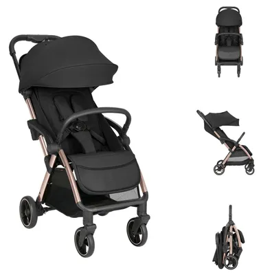 Produktbild von Kikkaboo Kinderwagen, Buggy Eden bis 22 kg Federung Regenschutz zusammenklappbar black