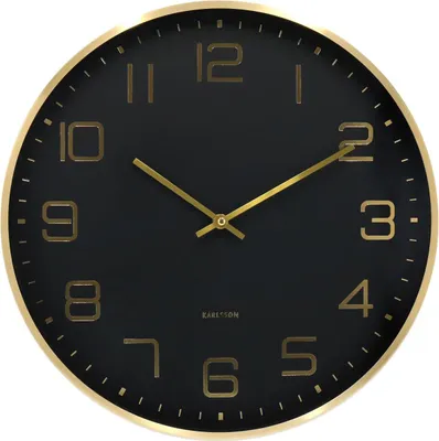 Produktbild von Karlsson - Wanduhr Elegance Glow - Schwarz - Ø40cm