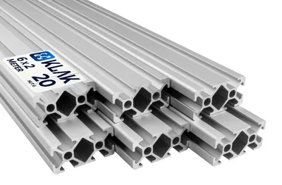 Produktbild von KLAK 20/40 - Aluprofil 6 Stück 20x40mm 2m System-, Montage-, Konstruktionsprofil Nut 6