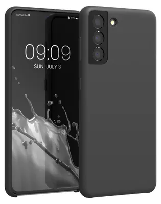 Produktbild von kwmobile Handyhülle für Samsung Galaxy S21 Hülle - Case Silikon - Kabelloses Laden - Schutzhülle Cover in Schwarz matt