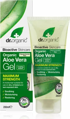 Produktbild von Dr Organic Aloe Vera Gel, Duschgel, 200 ml, Unisex, Körper, trockene Haut, Feuchtigkeitsspendend, Weichmachend, Beruhigend, Verstärkung