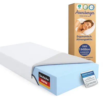Obrázek produktu pro Gelová pěnová matrace 160 x 200 cm - tuhost H3 - prodyšná - odnímatelný potah - pratelné do 60 °C - vysoce kvalitní gelová pěna NANOCELL - matrace