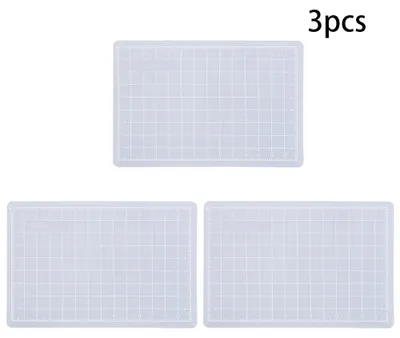 Obrázek produktu pro Sada 3 kusů průsvitných řezacích podložek, protiskluzové, řezací desky, sada pro ruční práce, ručně vyrobené nástroje na samolepky (15 x 10 cm)