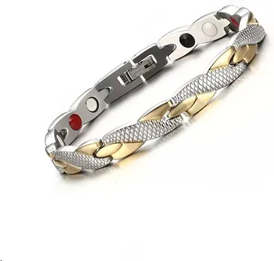 Produktbild von Magnetisches Herrenarmband mit Drachenmuster, Stil trifft Gesundheit, Herrenarmband Doppelmagnettechnologie Eleganz & Wohlbefinden in einem, J0475