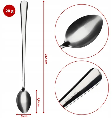 Obrázek produktu pro Lžičky, elegantní design, ideální pro latté a dezerty, stříbro