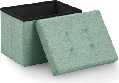 Produktbild von Blumtal Sitzbank mit Stauraum - Truhenbank mit Stauraum 41x31x31 cm - Sitztruhe mit Stauraum hell