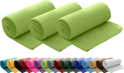 Obrázek produktu pro 3 Stück Fleecedecken Farben grün