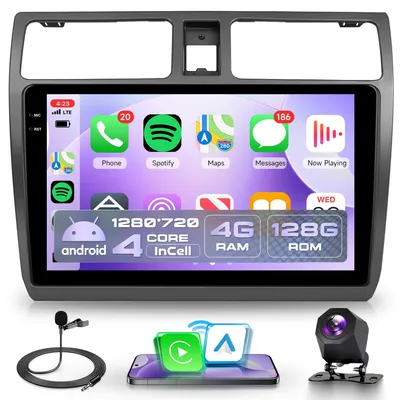 Productafbeelding van 4G+128G draadloze CarPlay Android 15 autoradio voor 2003-2010