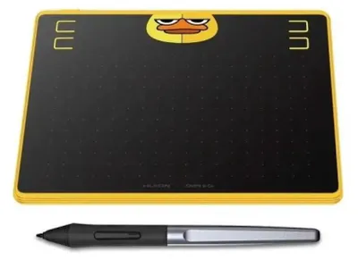 Immagine prodotto di HUION HS64 Edizione Speciale Tavoletta grafica con penna grafica Nero, Giallo 5080 lpi 160 x 102 mm USB