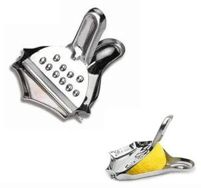 Zitronenpresse-Set 4er-Pack – Edelstahl Handpresse für Zitrusfrüchte
