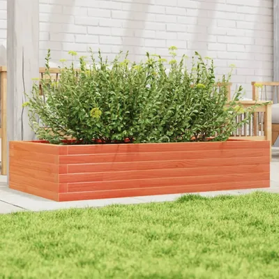 Image de Maison Exclusive - Bac à plantes brun ciré 110x60x23 cm Bois massif Pin