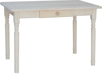 Image de Table II avec tiroir en pin massif non traité 100 x 60 cm