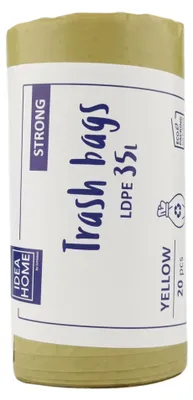 Immagine prodotto di SACCHI IH IN LDPE RESISTENTI DA 35 L GIALLI, 20 pezzi