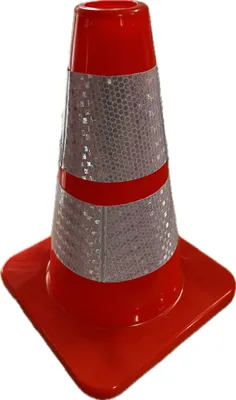 Zdjęcie produktu dla Pachołek 30 cm Ostrzegawczy taśmy odblaskowe DROGOWY ROAD otwór na tyczkę