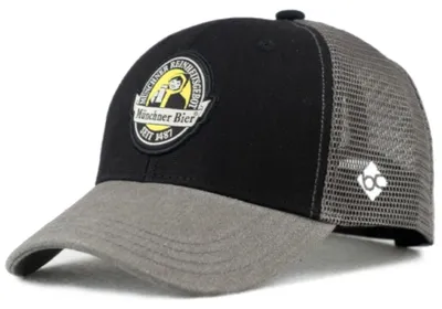 Bavarian Caps Snapback "Münchner Bier" mit gebogenem Schild in schwarz