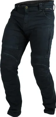 Image de Jean de moto Trilobite Parado, coupe slim, double épaisseur, noir, taille 42/32