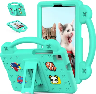Produktbild von Schutzhülle für Huawei MediaPad M3 Lite 8 8.0" Niedliche Hülle für Kinder, Stoßfest mit Griff und Ständer Grün
