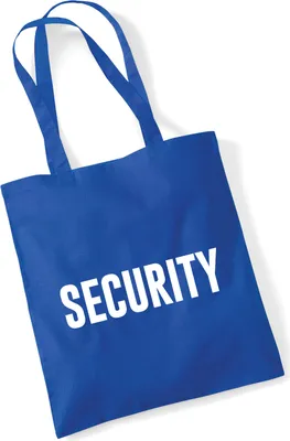 Produktbild von Huuraa Jutebeutel Security Schriftzug 10 Liter Bright Royal Baumwolle Tasche Geschenkidee
