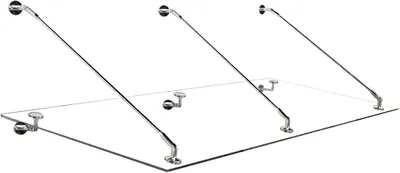 Obrázek produktu pro Glaszentrum Hagen - 200x90 cm Striska z cireho skla - Transparentni vc. Ocelovy drzak