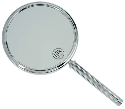 Produktbild von Elzusha – Handspiegel mit 10-facher Vergrößerung und Chromoberfläche