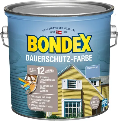 Produktbild von Bondex Dauerschutz-Holzfarbe 2,5 L taubenblau