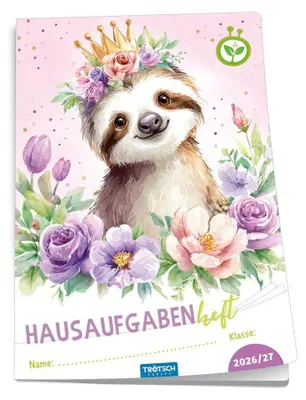 Produktbild von TRÖTSCH - Jahresbezogenes Hausaufgabenheft Grundschule Faultier 26/27