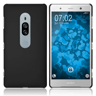Produktbild von PhoneNatic Case kompatibel mit Sony Xperia XZ2 Premium - Hülle schwarz gummiert Hard-case Cover