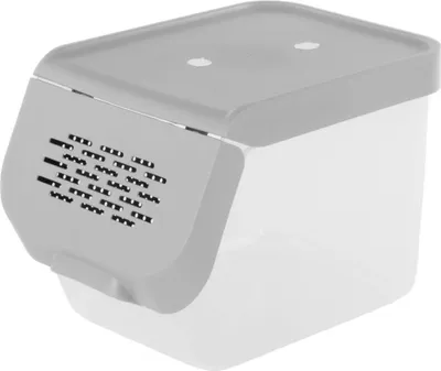 A clear product shot of a storage container.