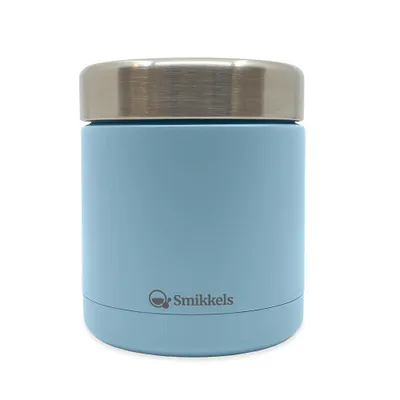 Produktbild von Smikkels Thermos Foodjar Lunchbox Blau - Edelstahl 350ml für Kinder