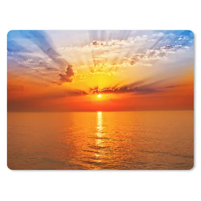 Produktbild von MuchoWow® Mauspad Mousepad Sonnenuntergang - Meer - Himmel - Orange - Horizont - Wasser 40x30 cm - Mousepads - Maus Mat - Pad - Mausunterlage - Anti Rutsch
