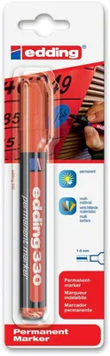 Produktbild von Permanentmarker edding 330 nachfüllbar 1-5 mm rot Packung mit 10 Stück