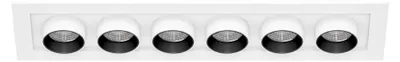 Image de Mini Spot Encastré Rectangulaire À 6 Led Oxo, 36 W, 42°, Interrupteur Cct, Blanc Mat, Réglable - Beneito & Faure