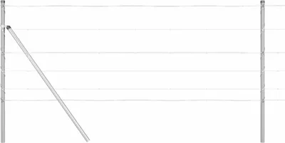 Immagine prodotto di vidaXL Palo di recinzione zincato 50 x 0,8 m in acciaio