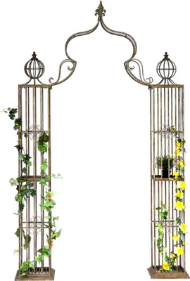 Produktbild von DanDiBo Rose oblúk kovová lezecká pomôcka 93969 275x172 cm záhradný oblúk lezecká pomôcka mriežka oblúk