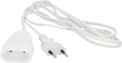 Produktbild von UNITEC 40916 Euro-Verlängerung mit Stecker und Kupplung, 2m, weiß