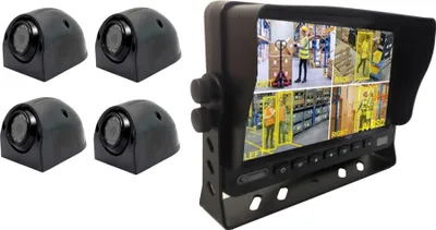 Produktbild von Monitorset 7" ALL BSD (Fußgängererkennung) + 4 Kameras mit IR
