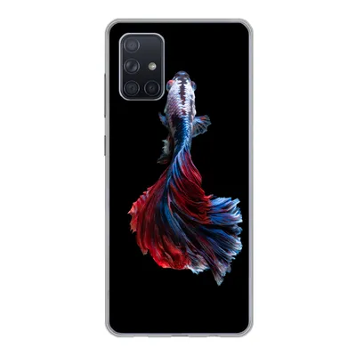 Produktbild von MuchoWow® Handyhülle Schutzhülle Hülle für Samsung Galaxy A51 Fisch - Schwanz - Schwarz Silikon Softcase Handy Hülle - Schutzabdeckung