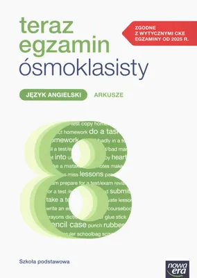 Immagine prodotto di WSiP ARKUSZE DO EGZAMINÓW 2025–2027. Teraz egzamin ósmoklasisty. Język angielski, Edukacyjny, Polski, Broszurowa okładka, 120 stron(y)