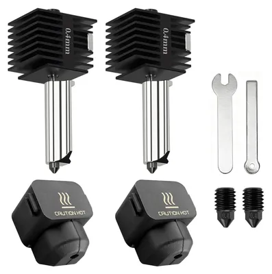 Imagen del producto de Kit de boquilla para impresora 3D, 2 unidades, boquilla de 0,4 mm, repuestos para cabezal de impresión
