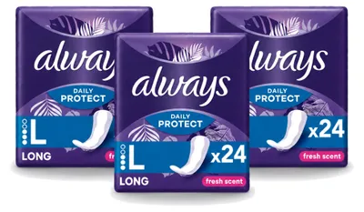 Produktbild von 3 x Always Inlegkruisjes Long Fresh Scent - Vorteilspackung - 3 Stücke