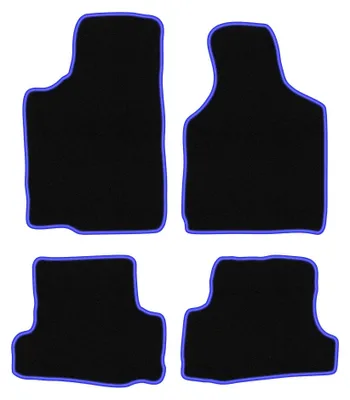 Productafbeelding van Velours automatten voor Ford Probe MK1 1988-1992 (coupé) – 4-delig, zwart/blauw, op maat – Wielganizator CARLUX
