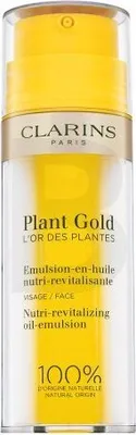 Produktbild von Clarins Plant Gold Nutri-Revitalizing Oil-Emulsion, 35 ml, Frauen, Universal, Feuchtigkeitsspendend, Nährend, Pumpenflasche, AQUA/WATER/EAU . CORYLUS AVELLANA (HAZEL) SEED OIL . COCO-CAPRYLATE/CAPRATE . MACADAMIA...