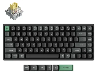 Produktbild von Keychron K2 Ultra 8K Wireless Mechanische Tastatur 75% RGB Hot-Swap Mac Windows - QWERTY US - Apex Banana