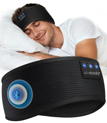 Produktbild von Schlafkopfhörer Bluetooth Stirnband Sport-Kopfhörer Kabellos Kopfhörer zum Schlafen 15+ Stunden Lange Spielzeit Schlafkopfhörer Kohlenschwarz