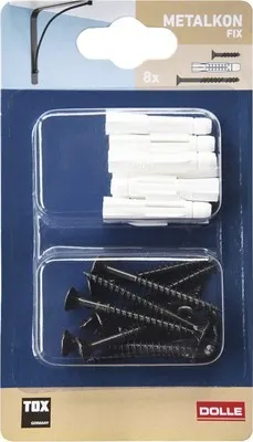 Produktbild von Dolle Befestigungs-Set Metalkonfix 3,5 x 16 mm schwarz 8 Stück